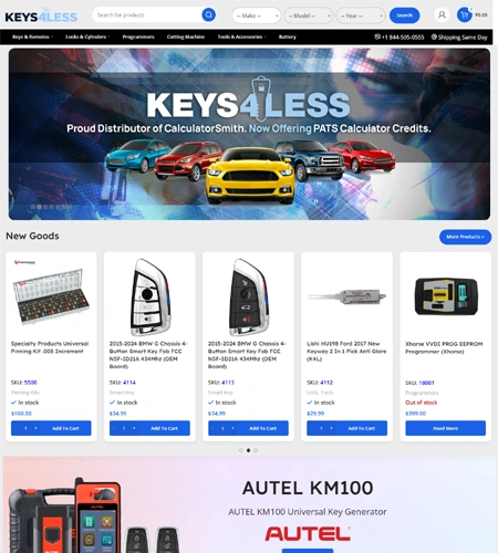 Keys4less locksmith service website development project